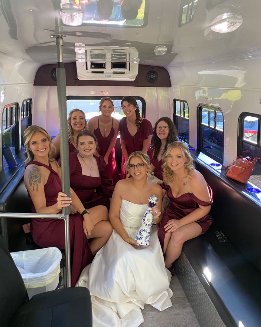Wedding party bus service in Michiana